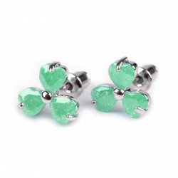 Boucles d oreilles en cristal vert