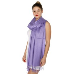 Foulard Etole pashmina violet clair