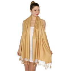 Foulard Etole pashmina camel