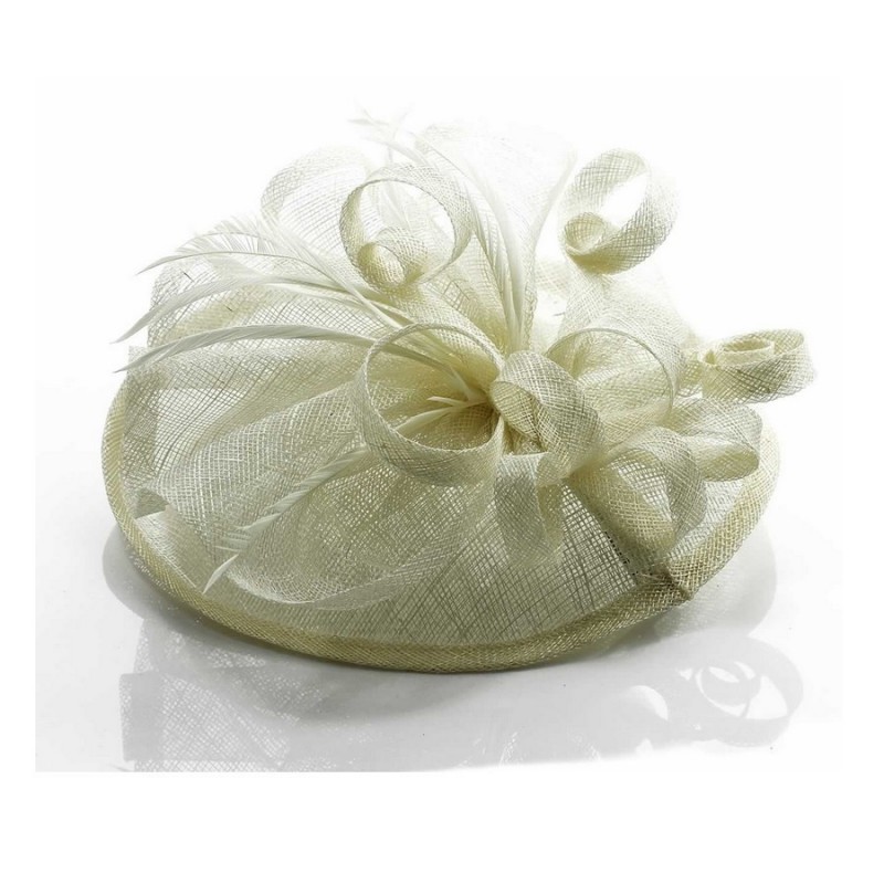 Chapeau mariage Accessoire de coiffure en sisal ivoire