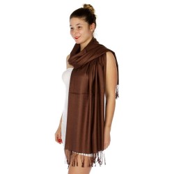 Foulard Etole pashmina marron