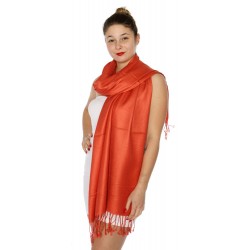 Foulard Etole pashmina orange brique