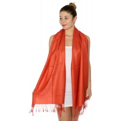 Foulard Etole pashmina orange brique