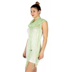 Foulard Etole en maille filet vert
