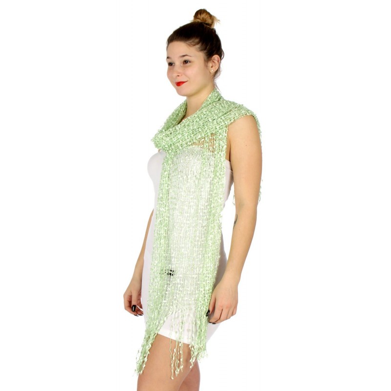 Foulard Etole en maille filet vert