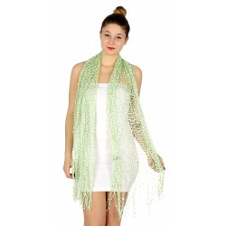 Foulard Etole en maille filet vert