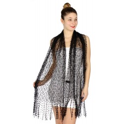 Foulard Etole maille filet noir 