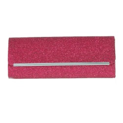 Pochette rose fuchsia paillettes