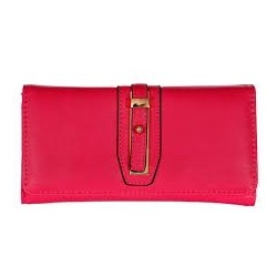 Pochette rose fuchsia porté main