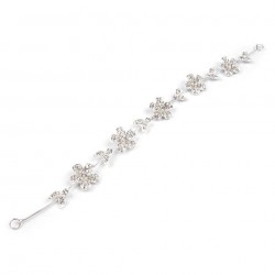 Vigne cheveux mariage cristal fleurs