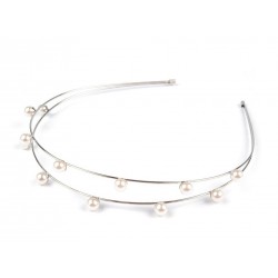 Headband mariage double perles nacrées