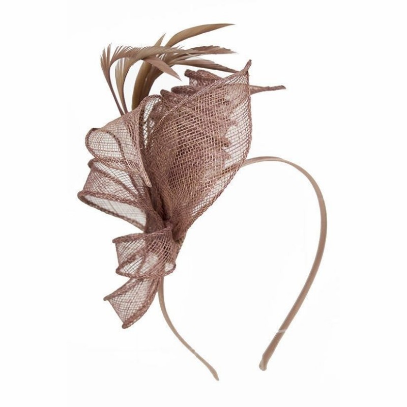 Chapeau mariage Accessoire de coiffure mariage marron