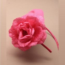 Chapeau mariage Bibi tambourin rose