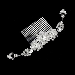 Accessoire coiffure mariage fleurs cristal transparent