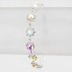 Bracelet cristal noir et transparent