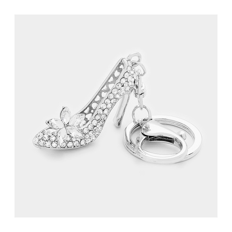 escarpin strass argent