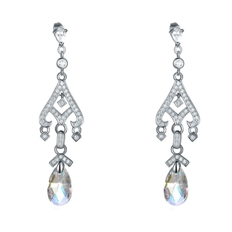 Boucles d oreilles chandelier en cristal