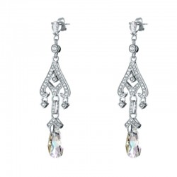 Boucles d oreilles chandelier en cristal
