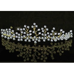 Diadème mariage doré cristal swarovski