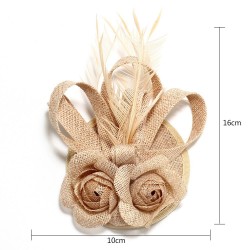 Chapeau mariage Bibi cheveux bleu marine et plumes