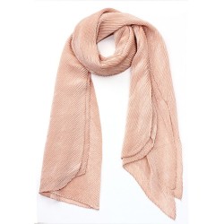 Foulard gaufré rose peche