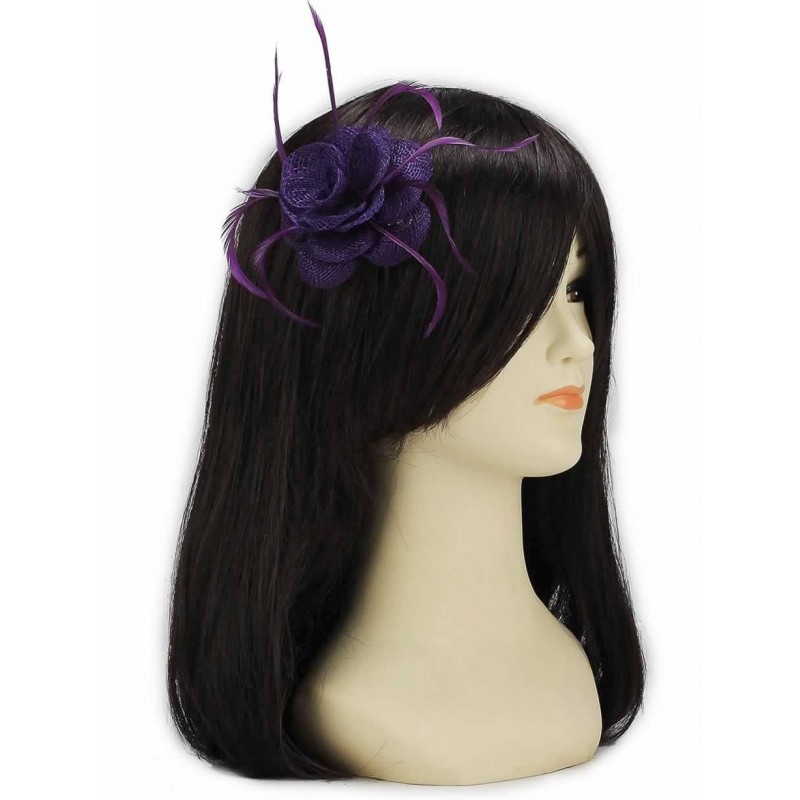 Chapeau mariage Bibi ceremonie en sisal rose fuchsia