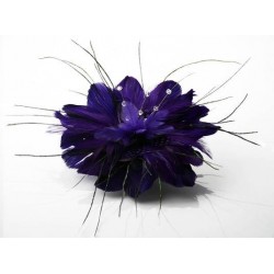 Grosse fleur  plumes violet