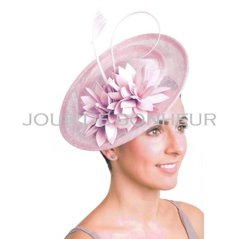 Chapeau mariage Chapeau mariage fleurs roses