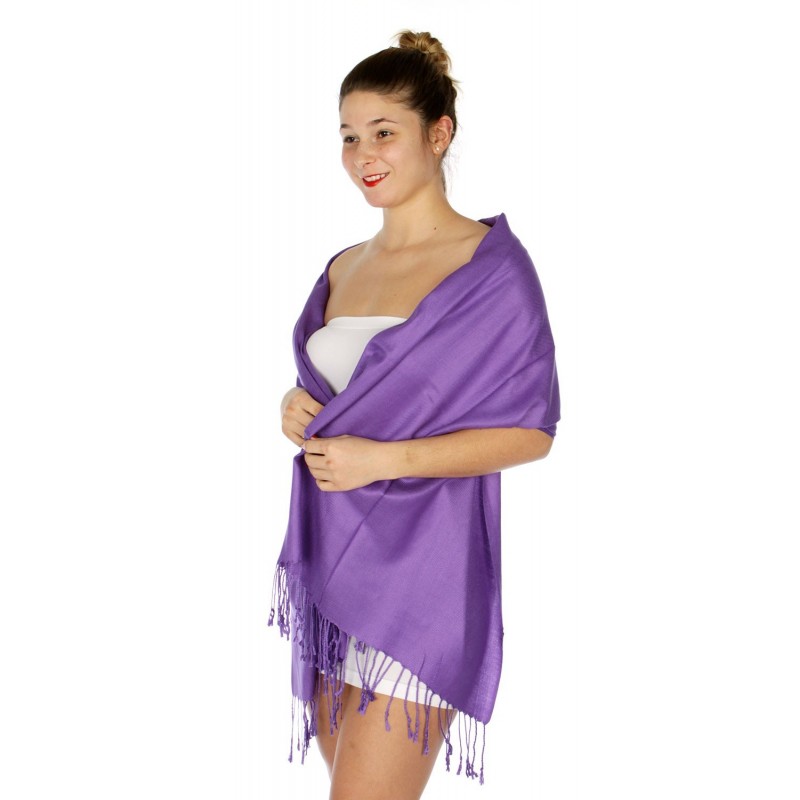 Foulard Etole pashmina violet