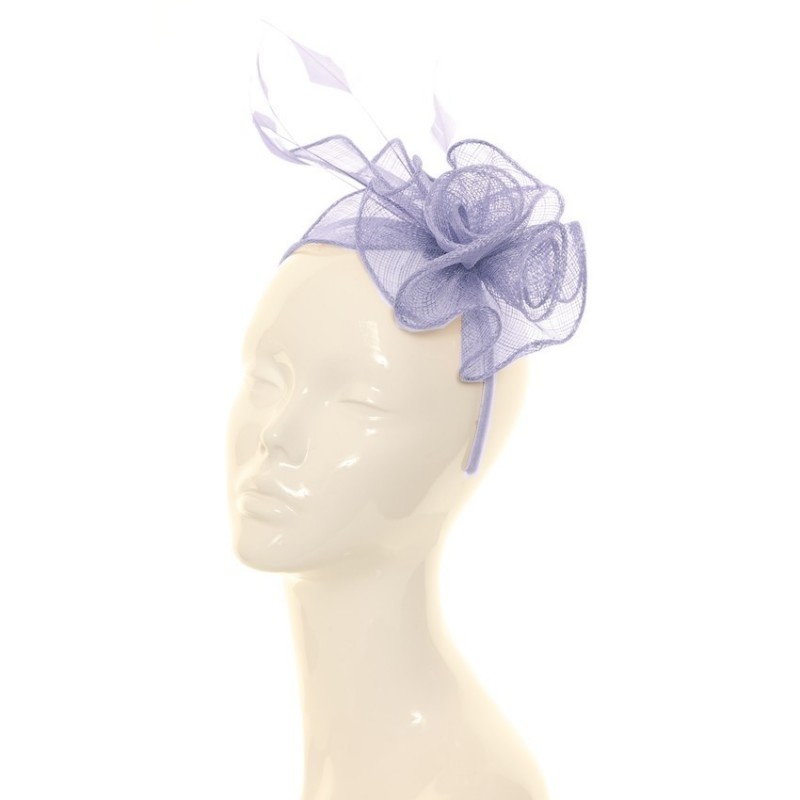 Chapeau mariage Accessoire de coiffure bibi mauve clair