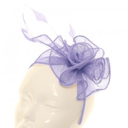 Chapeau mariage Accessoire de coiffure bibi mauve clair