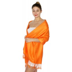 Foulard Etole pashmina orange