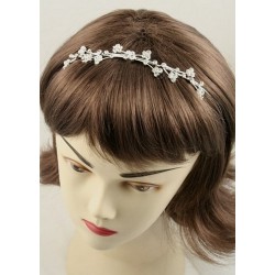 Diademe élégant volutes de cristal