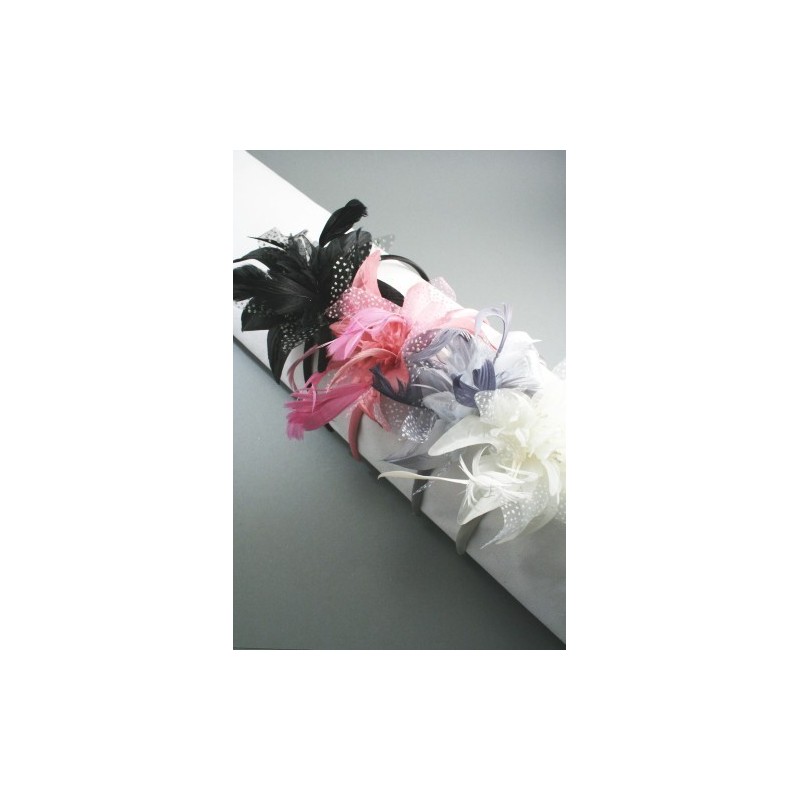 Headband fleur satin ivoire