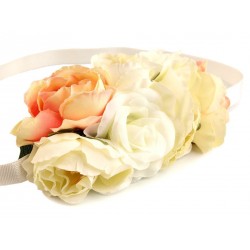 Bandeau floral stretch / Accessoire de coiffure mariage champêtre