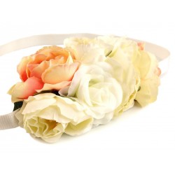 Bandeau floral stretch / Accessoire de coiffure mariage champêtre