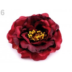 Fleur tissu broche ou pince cheveux - Rouge