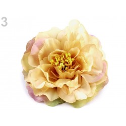 Fleur tissu broche ou pince cheveux - Blanc ivoire