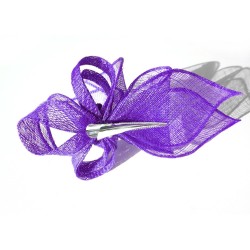 Accessoire coiffure en sisal violet