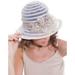 Chapeau léger d'été en voile de nylon, gaze et dentelle beige