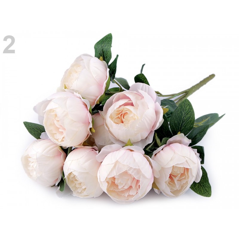 Bouquet de fleurs mariage Rose clair / Fleurs en tissu, pivoines artificielles, décoration fleurs mariage