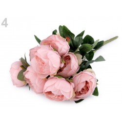 Bouquet de fleurs mariage Rose saumon / Fleurs en tissu, pivoines artificielles, décoration fleurs mariage