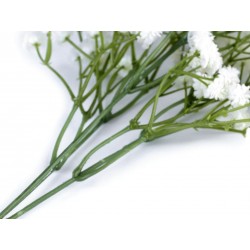 Branche de gypsophile blanc 31 cm  /  fleurs mariage, fleurs pour couronnes