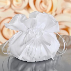 Bourse mariee satin et tulle