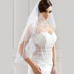 Voile de mariée double couche 