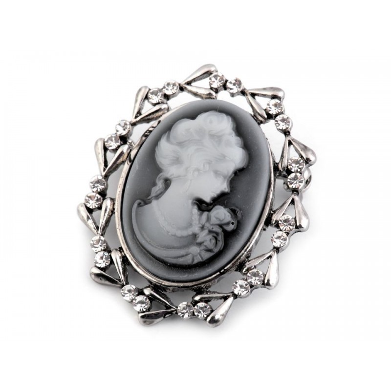 Broche camée style vintage 