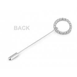 Fibule broche épingle à chapeaux 5cm / argent et cristal / à décorer pour broche, chapeau, revers, cravate, béret 