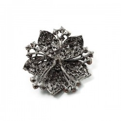 Broche cristaux noirs 55mm 