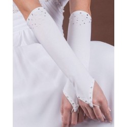 Gants mariage strass cristal 